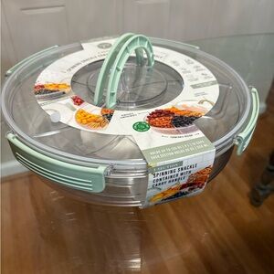 Core Spinning Container With Carry Handle Freezer Safe, Perfect For Snack 12.5”